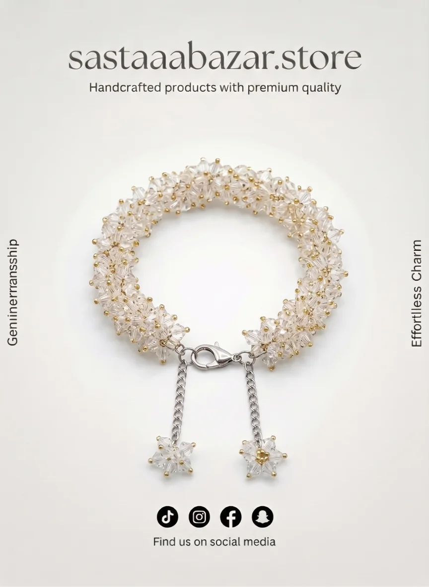 Classic White Gajra Style Lorial Bead Bracelet